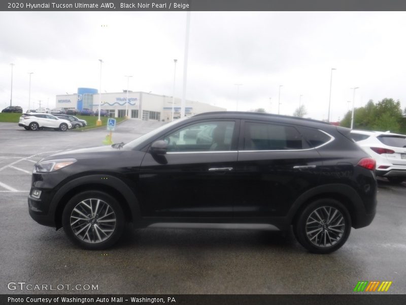 Black Noir Pearl / Beige 2020 Hyundai Tucson Ultimate AWD