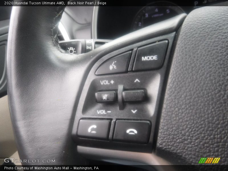 Black Noir Pearl / Beige 2020 Hyundai Tucson Ultimate AWD