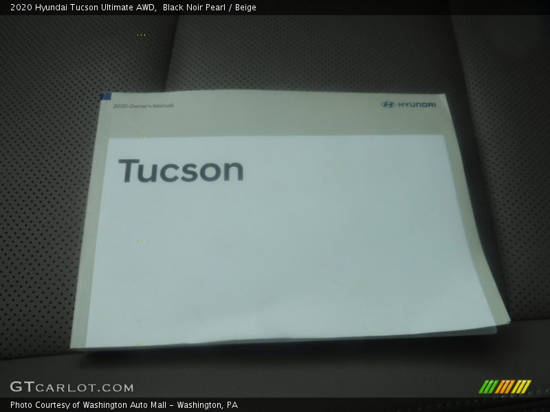 Black Noir Pearl / Beige 2020 Hyundai Tucson Ultimate AWD