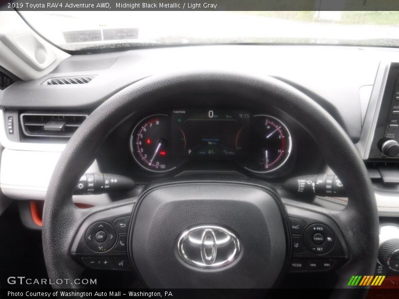 Midnight Black Metallic / Light Gray 2019 Toyota RAV4 Adventure AWD