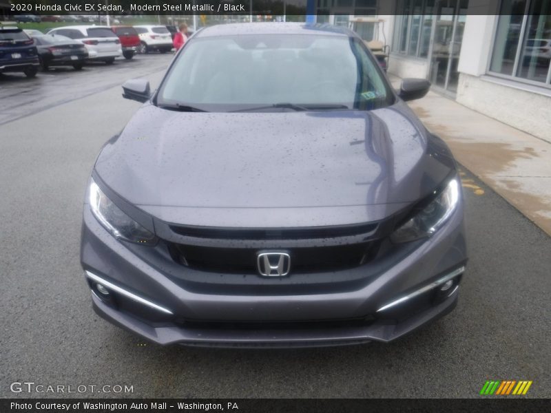 Modern Steel Metallic / Black 2020 Honda Civic EX Sedan