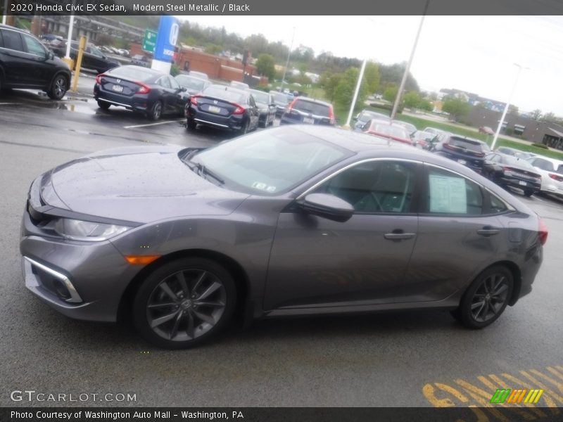 Modern Steel Metallic / Black 2020 Honda Civic EX Sedan