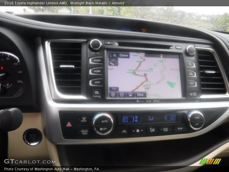Midnight Black Metallic / Almond 2018 Toyota Highlander Limited AWD