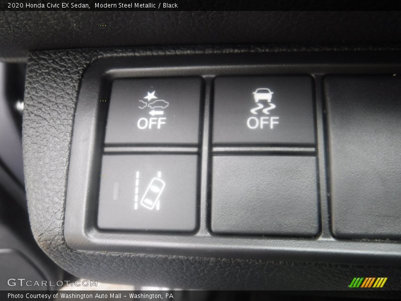 Modern Steel Metallic / Black 2020 Honda Civic EX Sedan