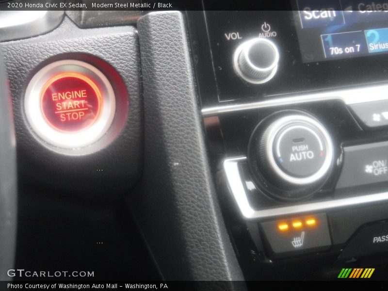 Modern Steel Metallic / Black 2020 Honda Civic EX Sedan
