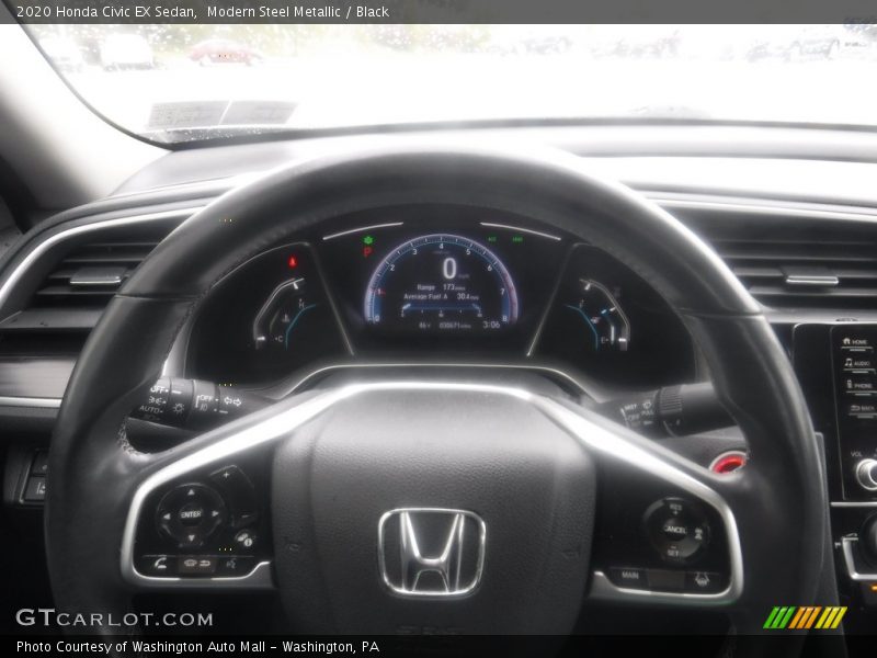 Modern Steel Metallic / Black 2020 Honda Civic EX Sedan