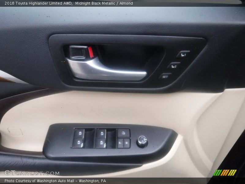 Midnight Black Metallic / Almond 2018 Toyota Highlander Limited AWD
