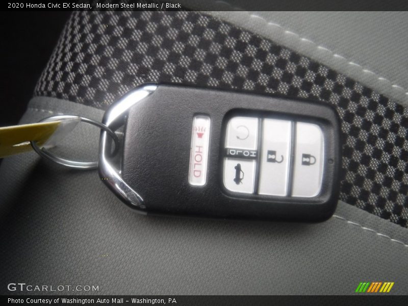 Modern Steel Metallic / Black 2020 Honda Civic EX Sedan