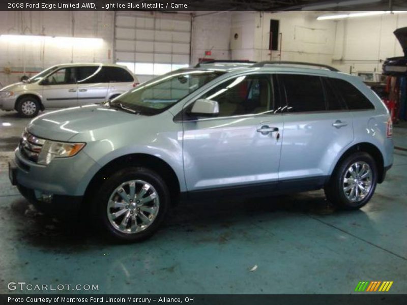 Light Ice Blue Metallic / Camel 2008 Ford Edge Limited AWD
