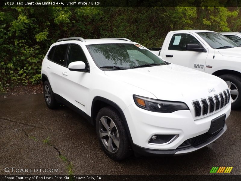 Bright White / Black 2019 Jeep Cherokee Limited 4x4