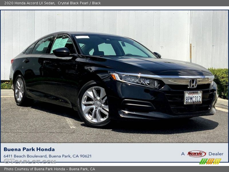 Crystal Black Pearl / Black 2020 Honda Accord LX Sedan