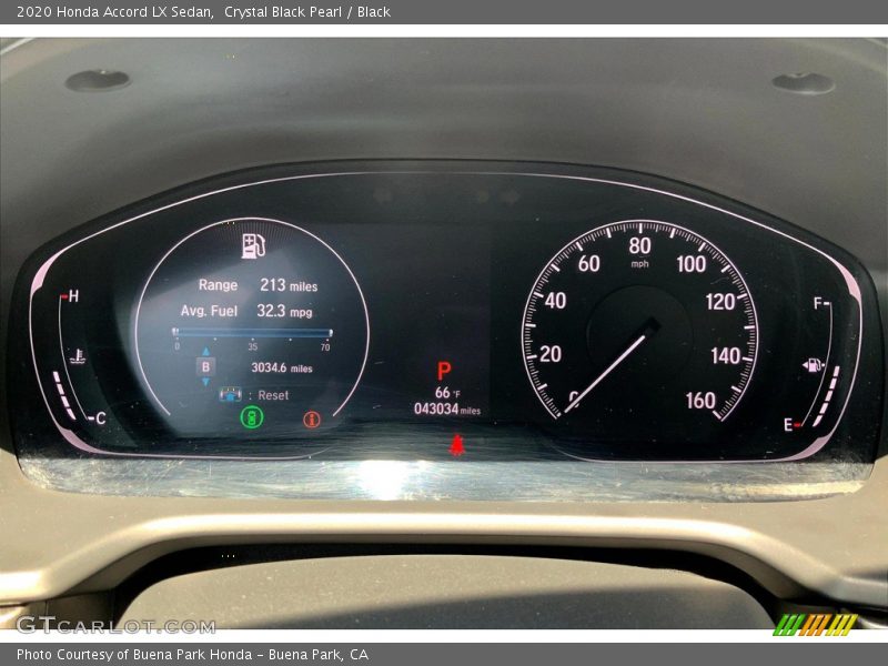  2020 Accord LX Sedan LX Sedan Gauges