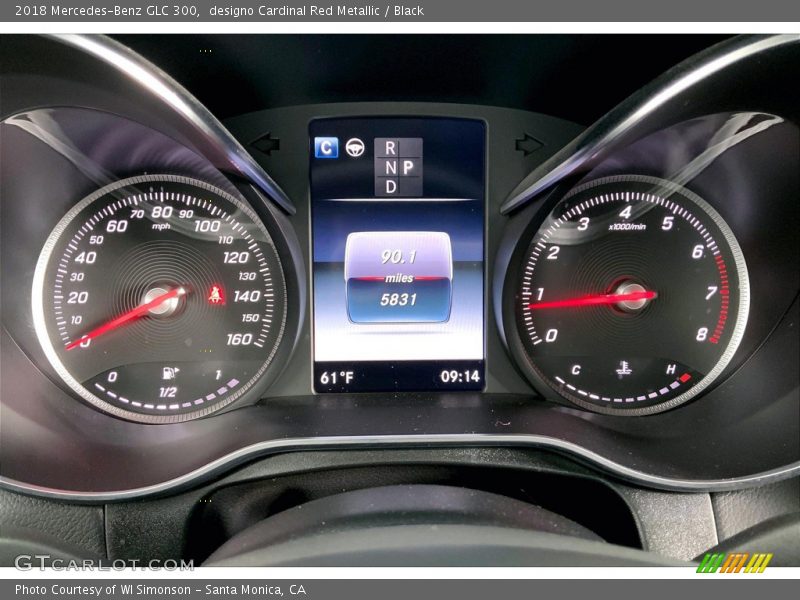 designo Cardinal Red Metallic / Black 2018 Mercedes-Benz GLC 300