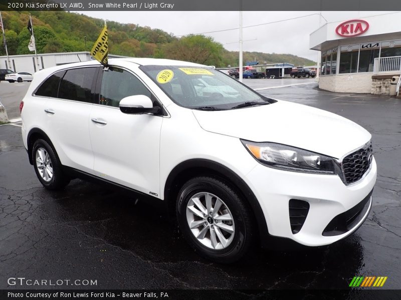 Snow White Pearl / Light Gray 2020 Kia Sorento LX AWD