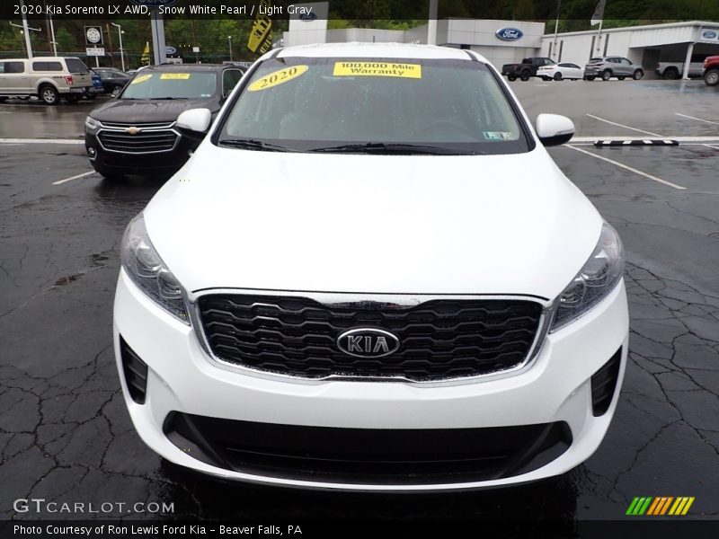 Snow White Pearl / Light Gray 2020 Kia Sorento LX AWD