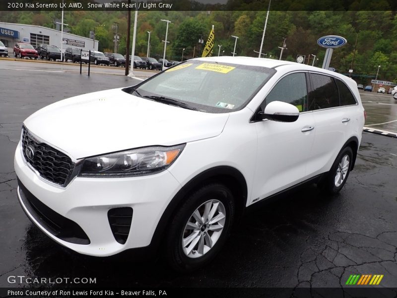 Snow White Pearl / Light Gray 2020 Kia Sorento LX AWD