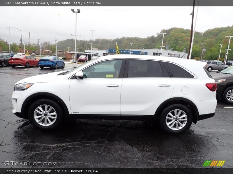 Snow White Pearl / Light Gray 2020 Kia Sorento LX AWD