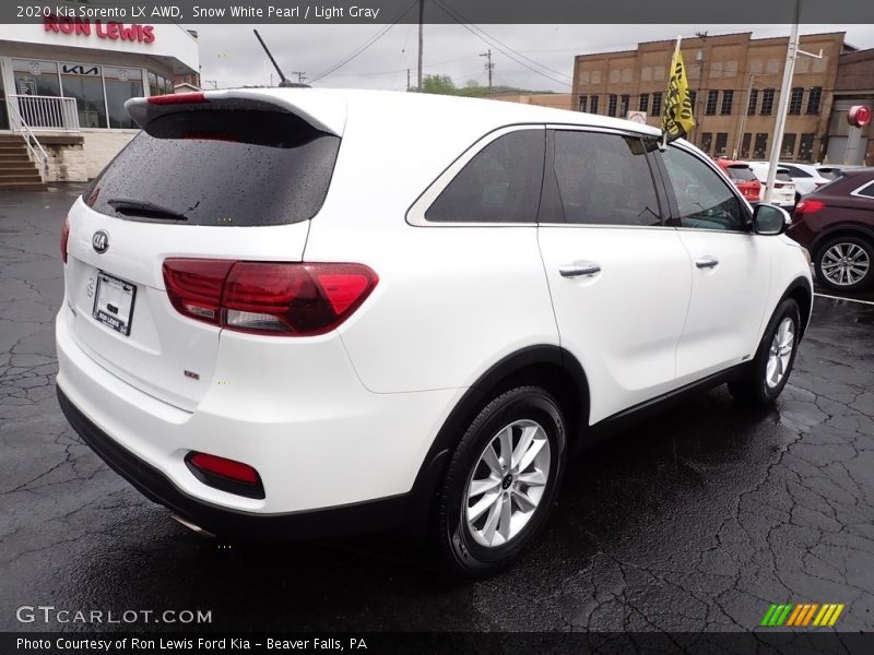 Snow White Pearl / Light Gray 2020 Kia Sorento LX AWD