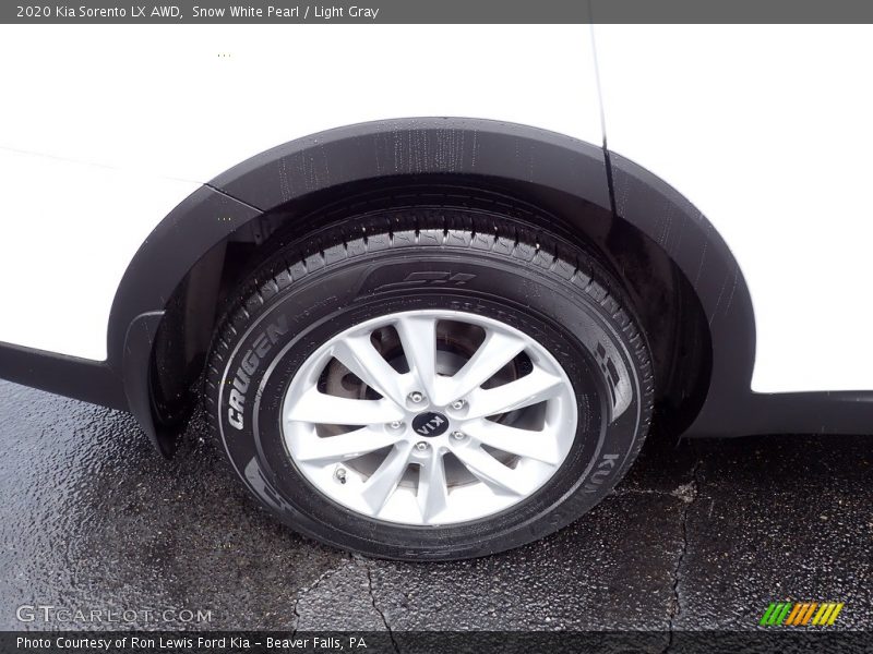 Snow White Pearl / Light Gray 2020 Kia Sorento LX AWD