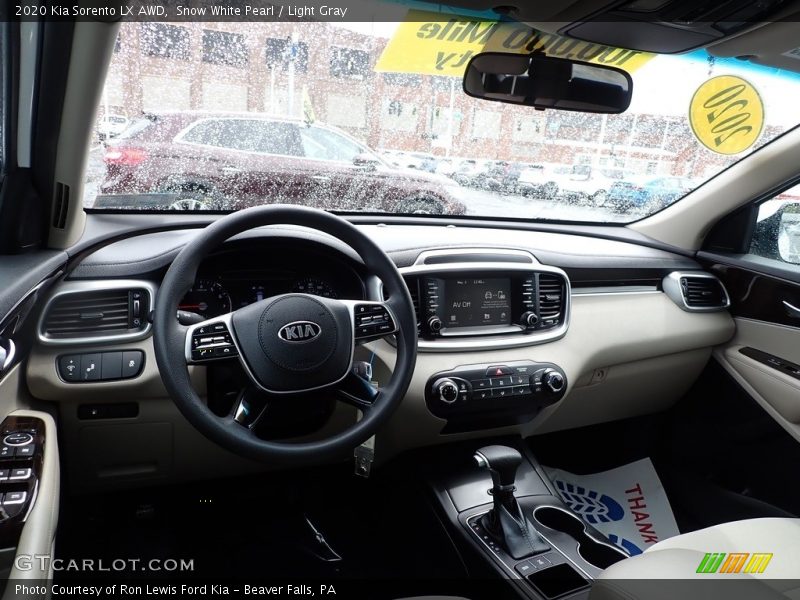 Snow White Pearl / Light Gray 2020 Kia Sorento LX AWD