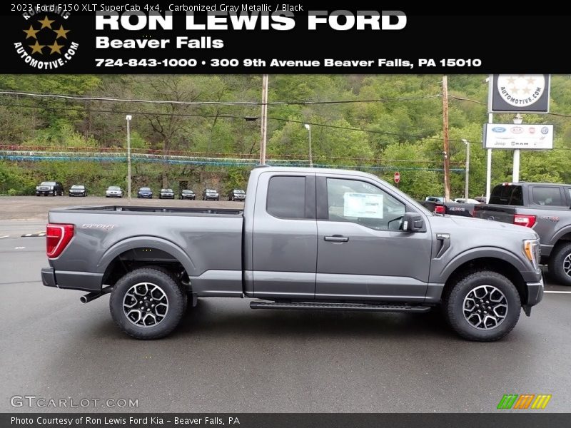 Carbonized Gray Metallic / Black 2023 Ford F150 XLT SuperCab 4x4