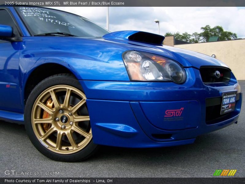 WR Blue Pearl / Black/Blue Ecsaine 2005 Subaru Impreza WRX STi