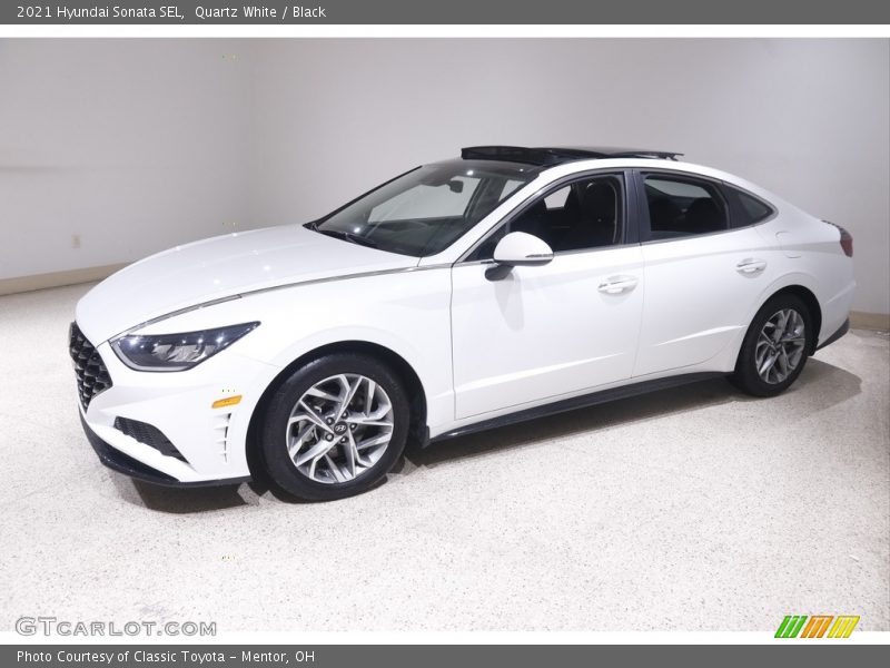 Quartz White / Black 2021 Hyundai Sonata SEL