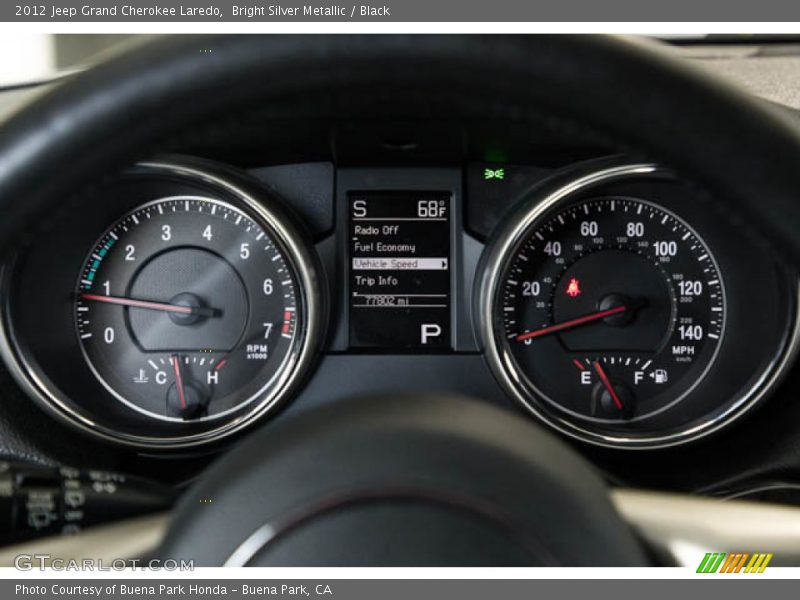 Bright Silver Metallic / Black 2012 Jeep Grand Cherokee Laredo