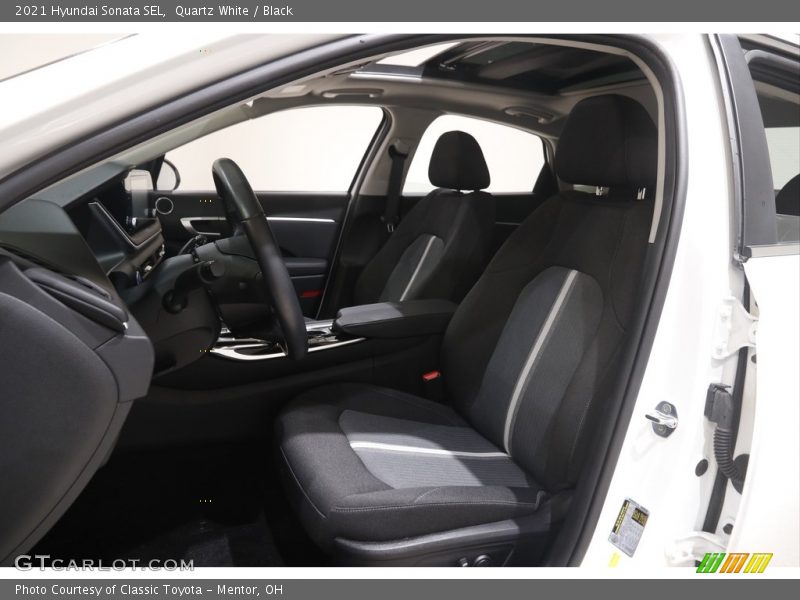 Quartz White / Black 2021 Hyundai Sonata SEL