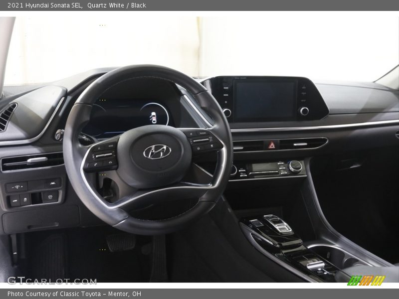 Quartz White / Black 2021 Hyundai Sonata SEL