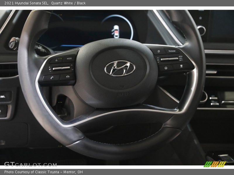 Quartz White / Black 2021 Hyundai Sonata SEL
