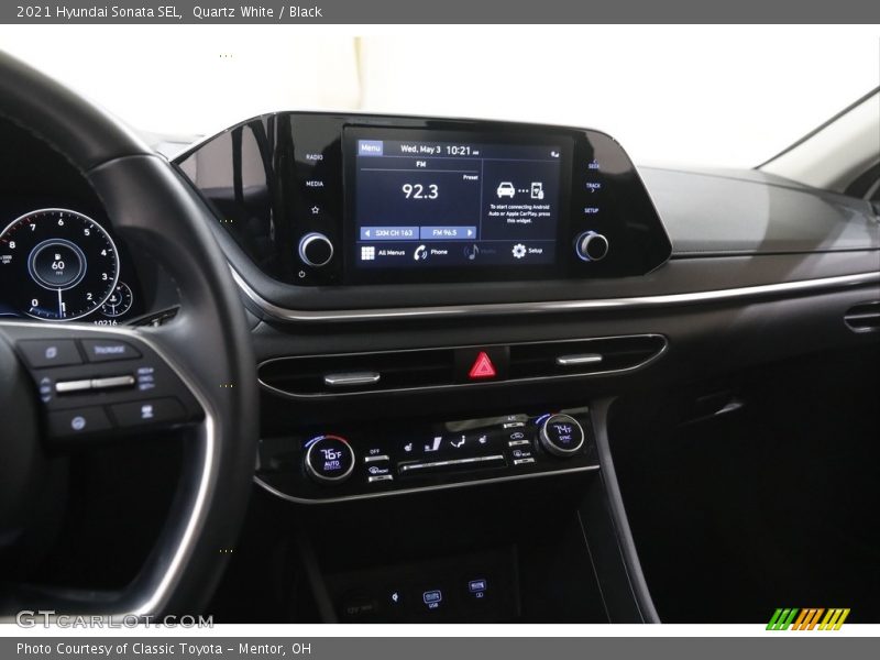Quartz White / Black 2021 Hyundai Sonata SEL