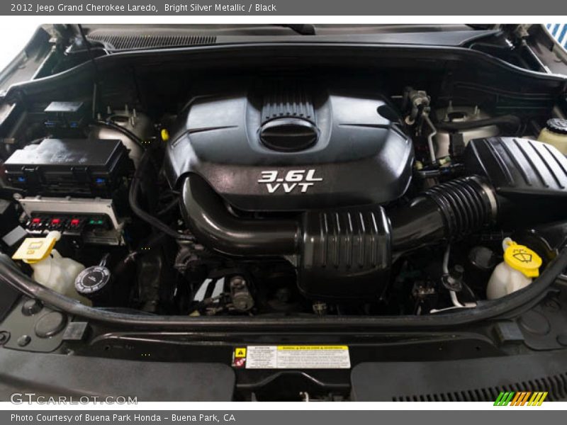 Bright Silver Metallic / Black 2012 Jeep Grand Cherokee Laredo
