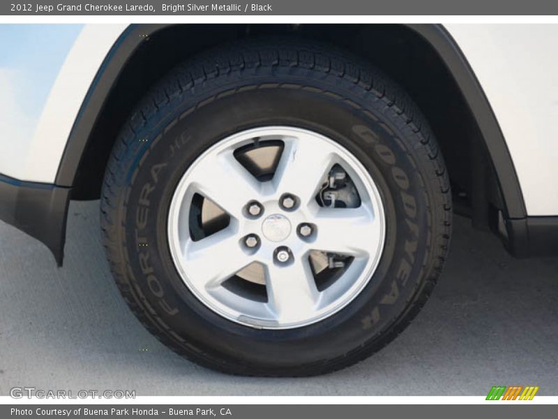 Bright Silver Metallic / Black 2012 Jeep Grand Cherokee Laredo