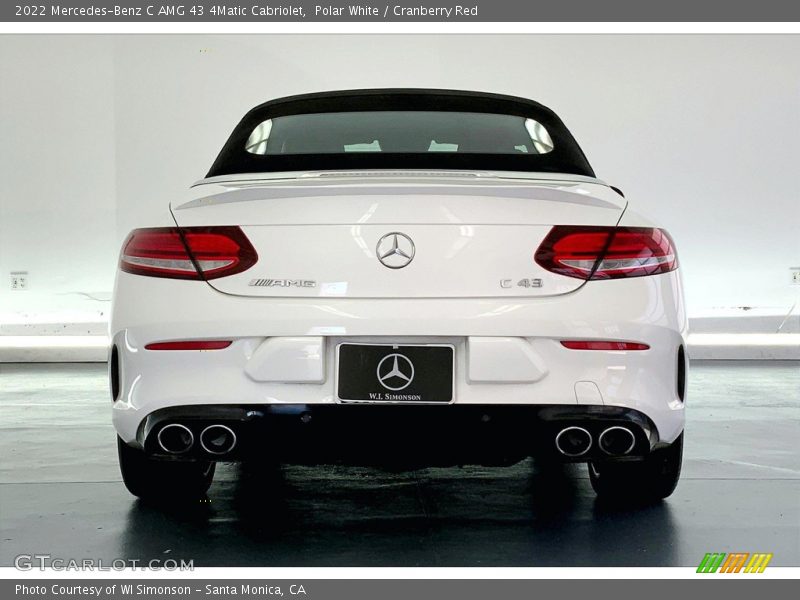 Polar White / Cranberry Red 2022 Mercedes-Benz C AMG 43 4Matic Cabriolet