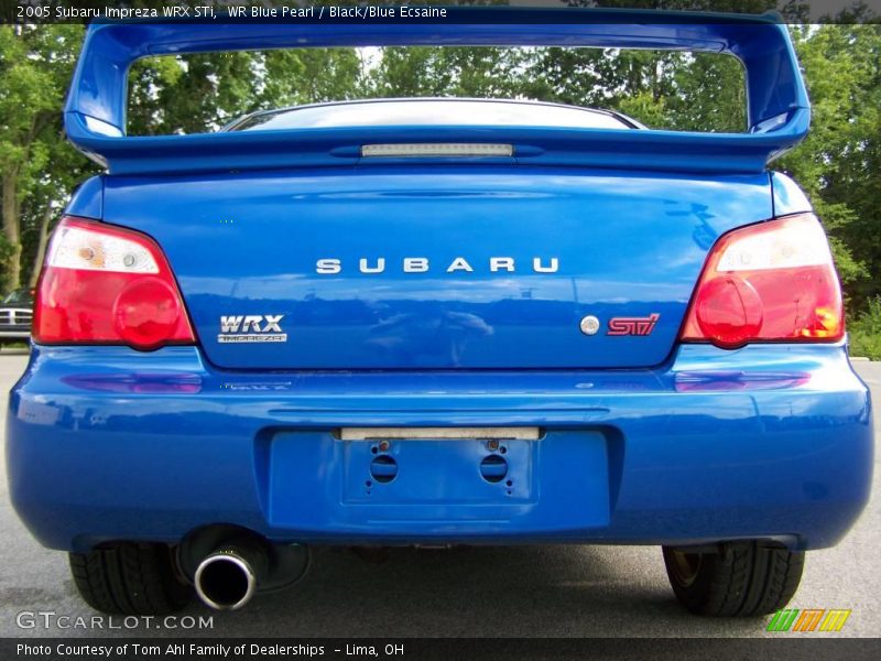 WR Blue Pearl / Black/Blue Ecsaine 2005 Subaru Impreza WRX STi