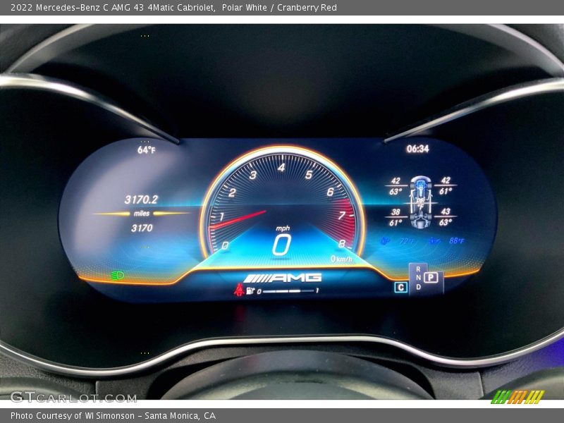 2022 C AMG 43 4Matic Cabriolet AMG 43 4Matic Cabriolet Gauges