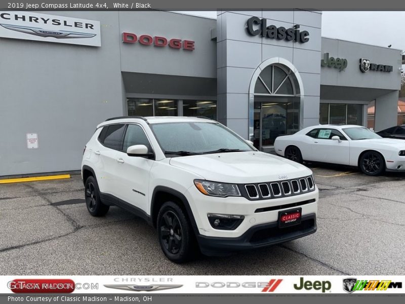 White / Black 2019 Jeep Compass Latitude 4x4