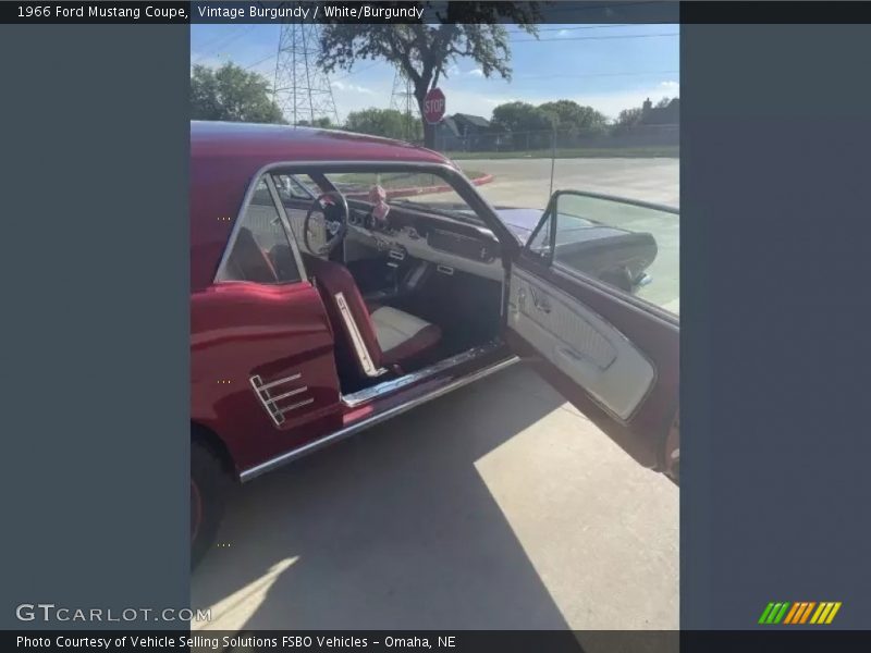 Vintage Burgundy / White/Burgundy 1966 Ford Mustang Coupe