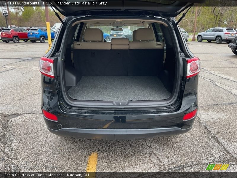 Phantom Black Metallic / Gray 2010 Hyundai Santa Fe GLS