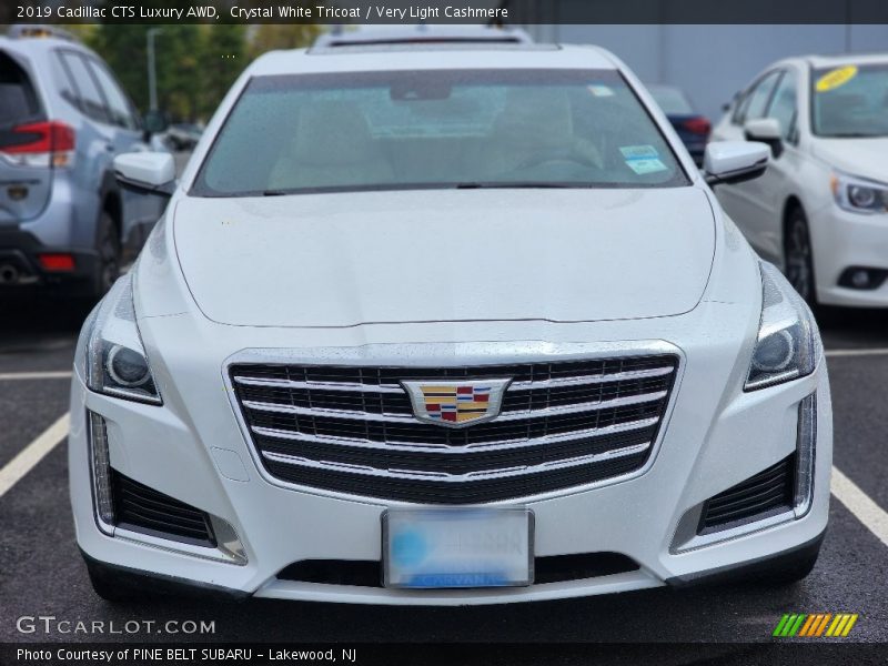 Crystal White Tricoat / Very Light Cashmere 2019 Cadillac CTS Luxury AWD