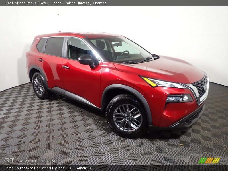 Scarlet Ember Tintcoat / Charcoal 2021 Nissan Rogue S AWD