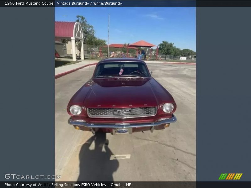 Vintage Burgundy / White/Burgundy 1966 Ford Mustang Coupe