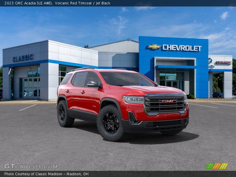Volcanic Red Tintcoat / Jet Black 2023 GMC Acadia SLE AWD