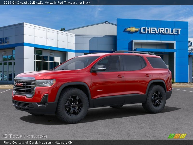 Volcanic Red Tintcoat / Jet Black 2023 GMC Acadia SLE AWD