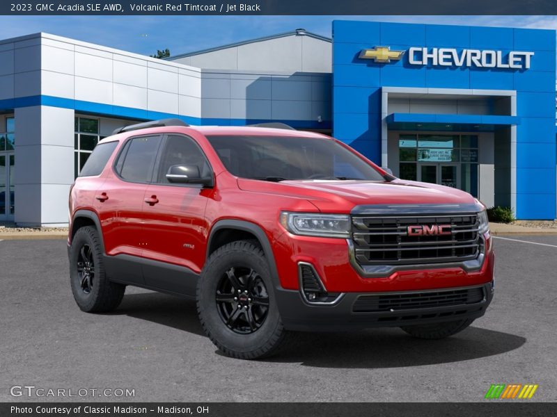 Volcanic Red Tintcoat / Jet Black 2023 GMC Acadia SLE AWD