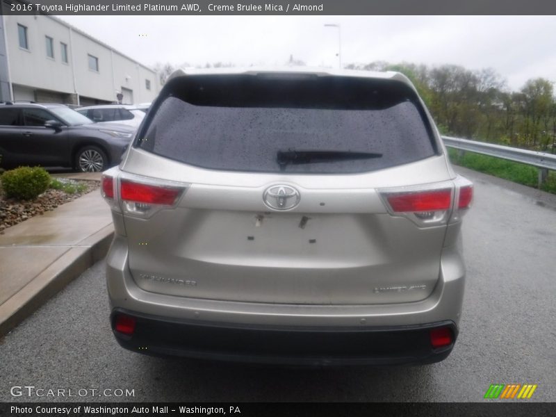 Creme Brulee Mica / Almond 2016 Toyota Highlander Limited Platinum AWD