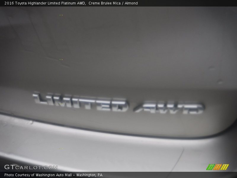 Creme Brulee Mica / Almond 2016 Toyota Highlander Limited Platinum AWD