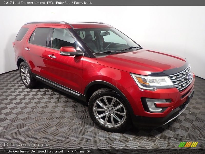 Ruby Red / Ebony Black 2017 Ford Explorer Limited 4WD