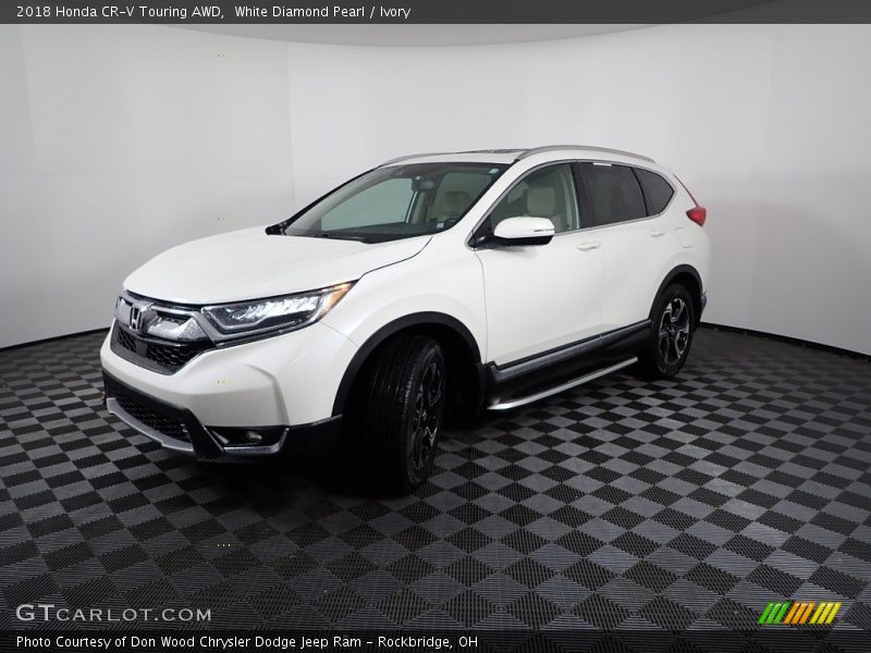 White Diamond Pearl / Ivory 2018 Honda CR-V Touring AWD